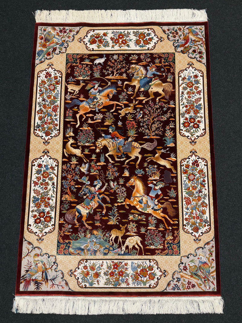 Lyxig Bambu Silk-Figural Matta - 180 x 120 cm