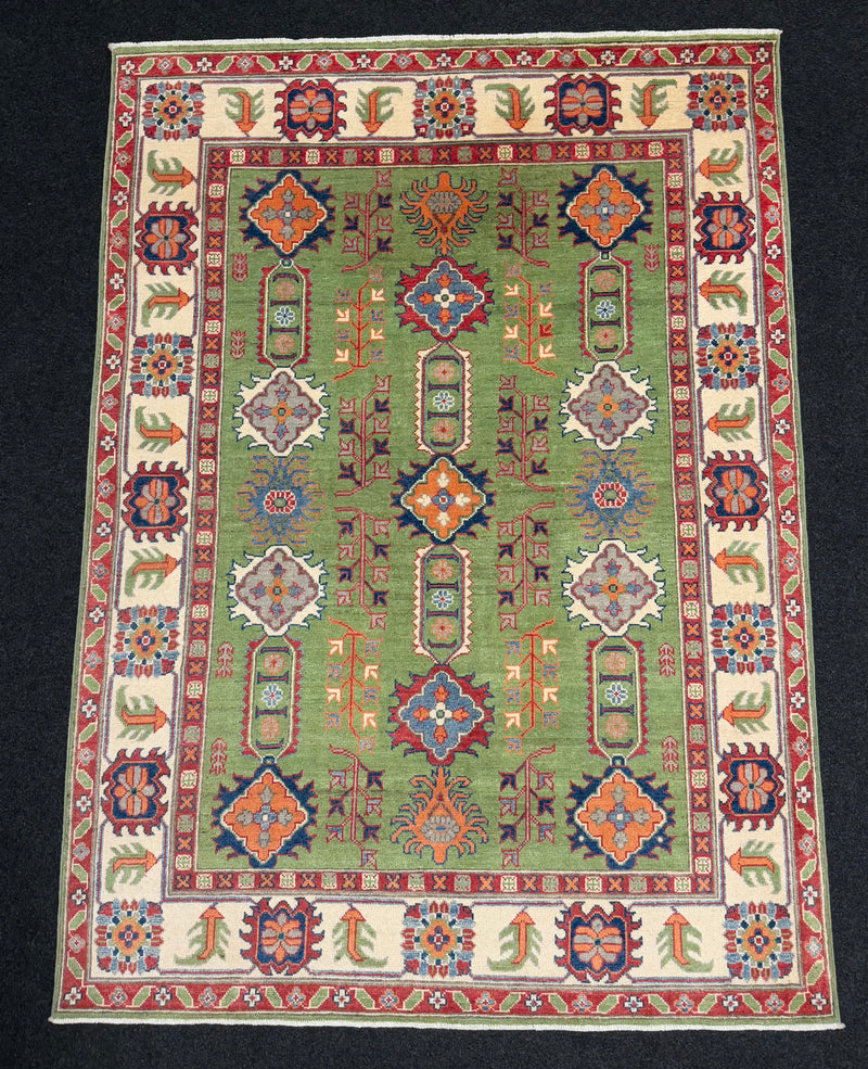 Handknuten Kazak‑matta — 208 × 150 cm