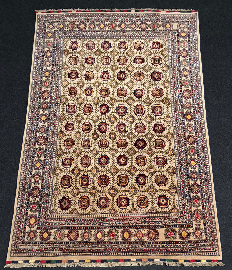 Mawri Gul Afghan Handknuten Matta — 280 × 190 cm