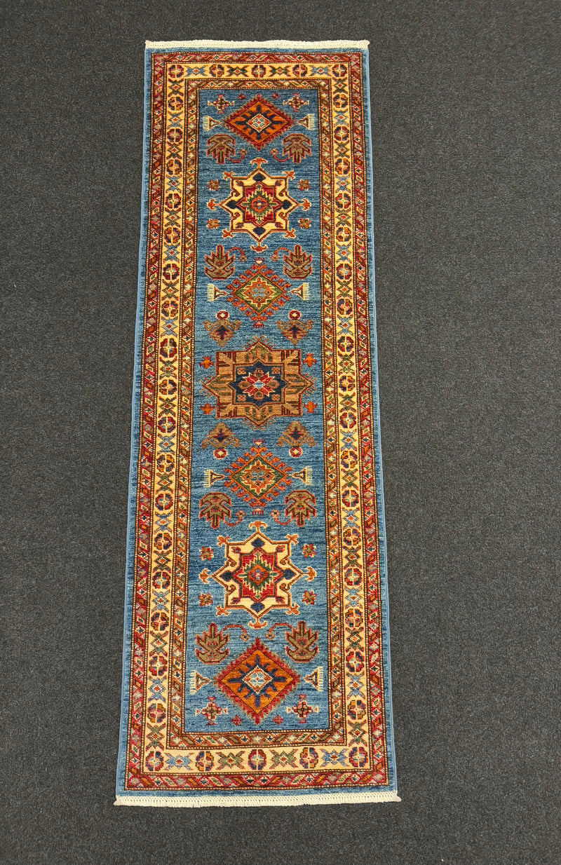 Handknuten fine Kazak‑matta — 188× 60 cm