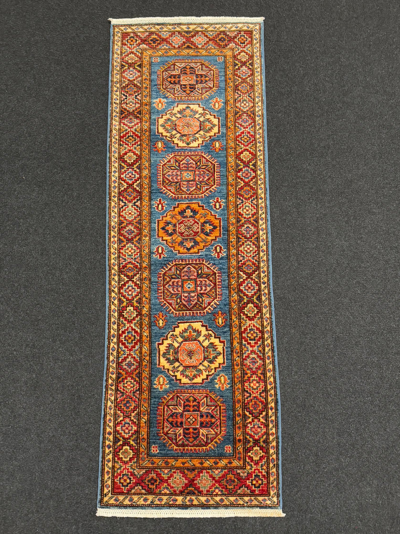 Handknuten fine Kazak‑matta — 181× 60 cm