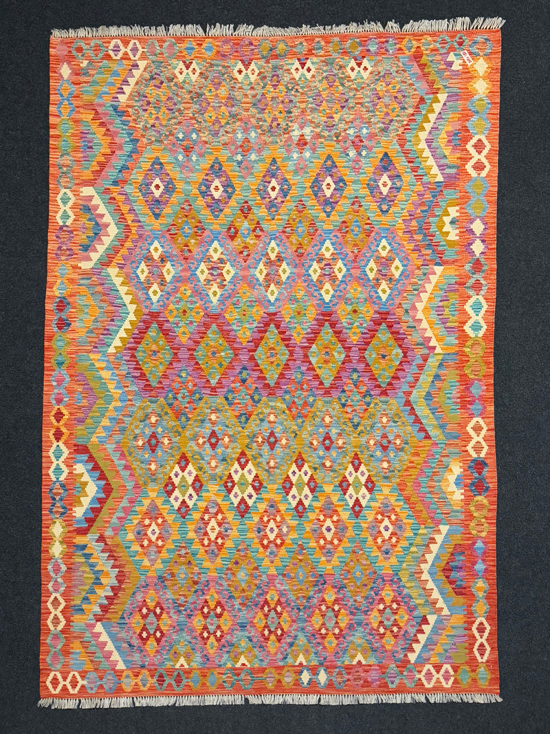 Handvävd Ull kelimmatta - 264 x 182 cm