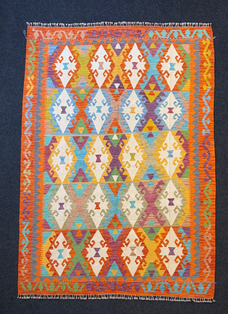 Handvävd Ull kelimmatta - 250 x 178 cm