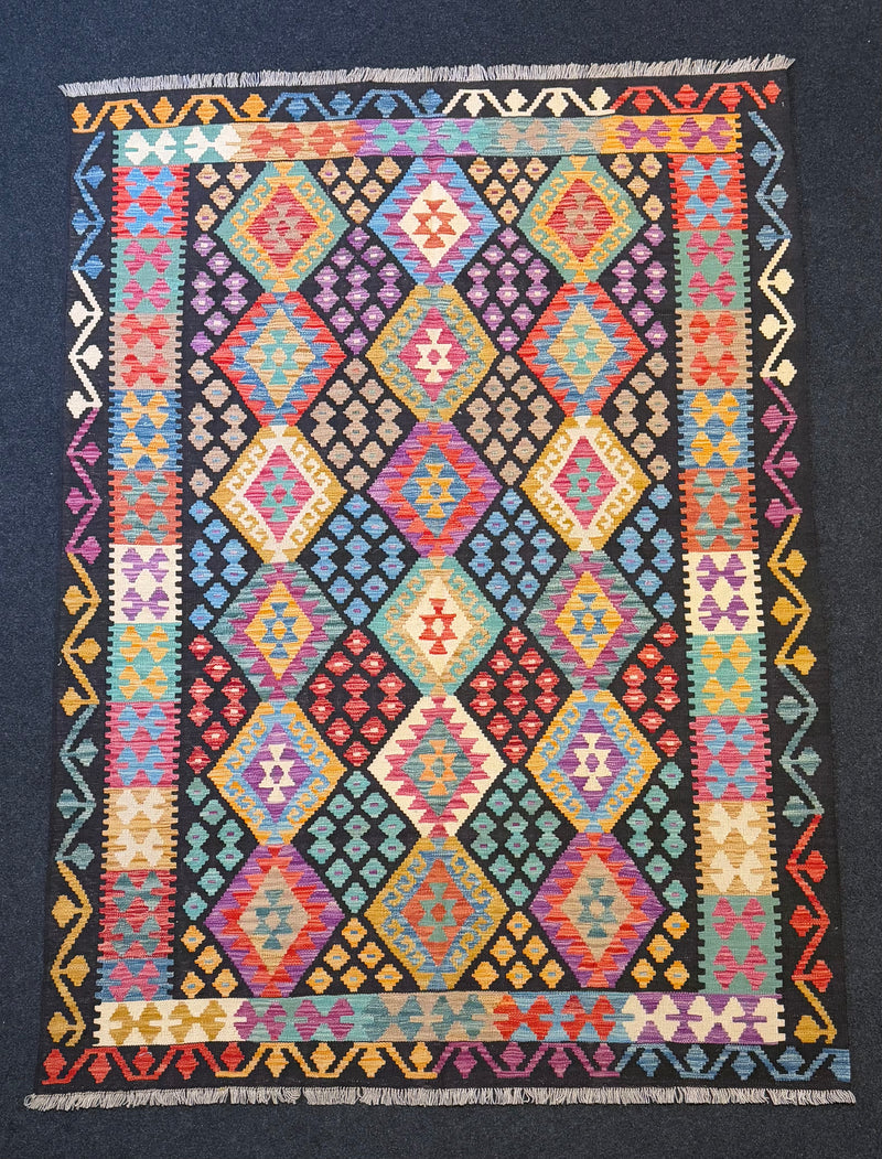 Handvävd Ull kelimmatta - 244 x 174 cm