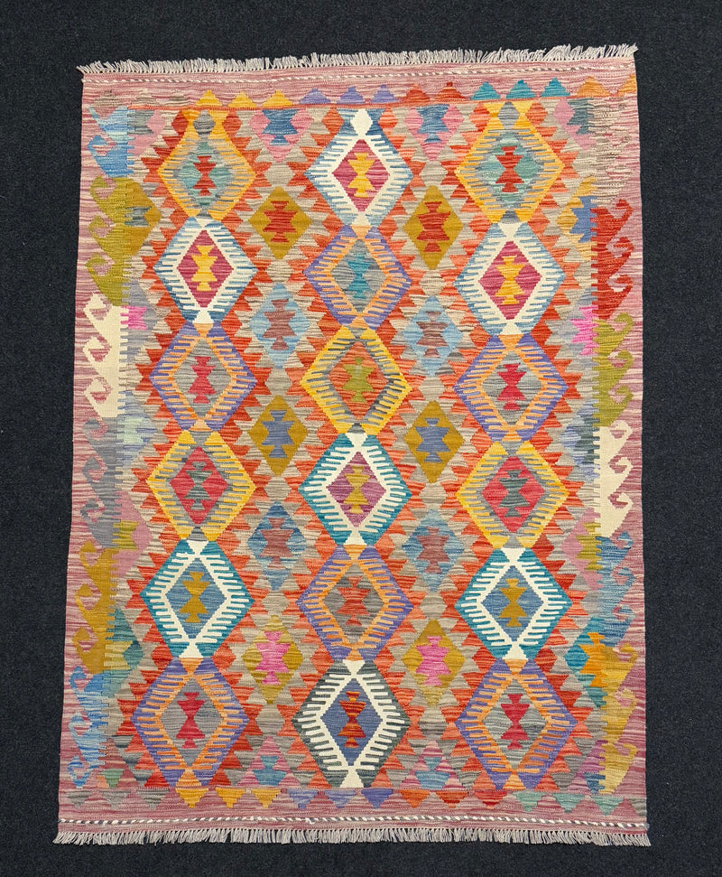 Handvävd Ull kelimmatta - 201 x 146 cm