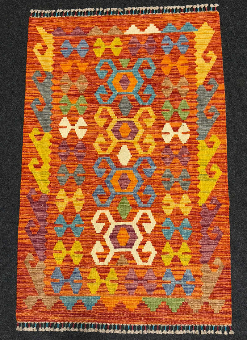 Handvävd Ull kelimmatta - 123 x 80 cm