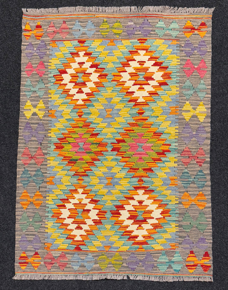 Handvävd Ull kelimmatta - 118 x 86 cm