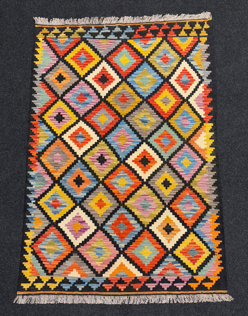 Handvävd Ull kelimmatta - 148 x 100 cm