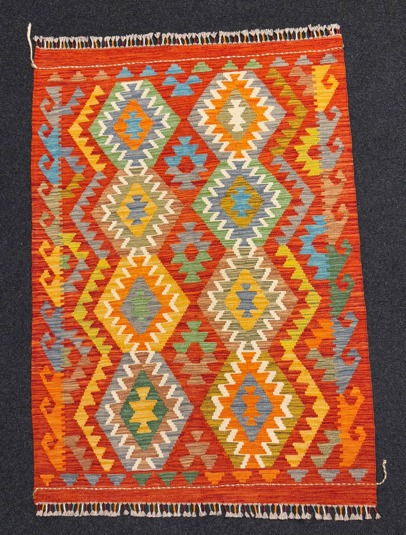 Handvävd Ull kelimmatta - 145 x 102 cm