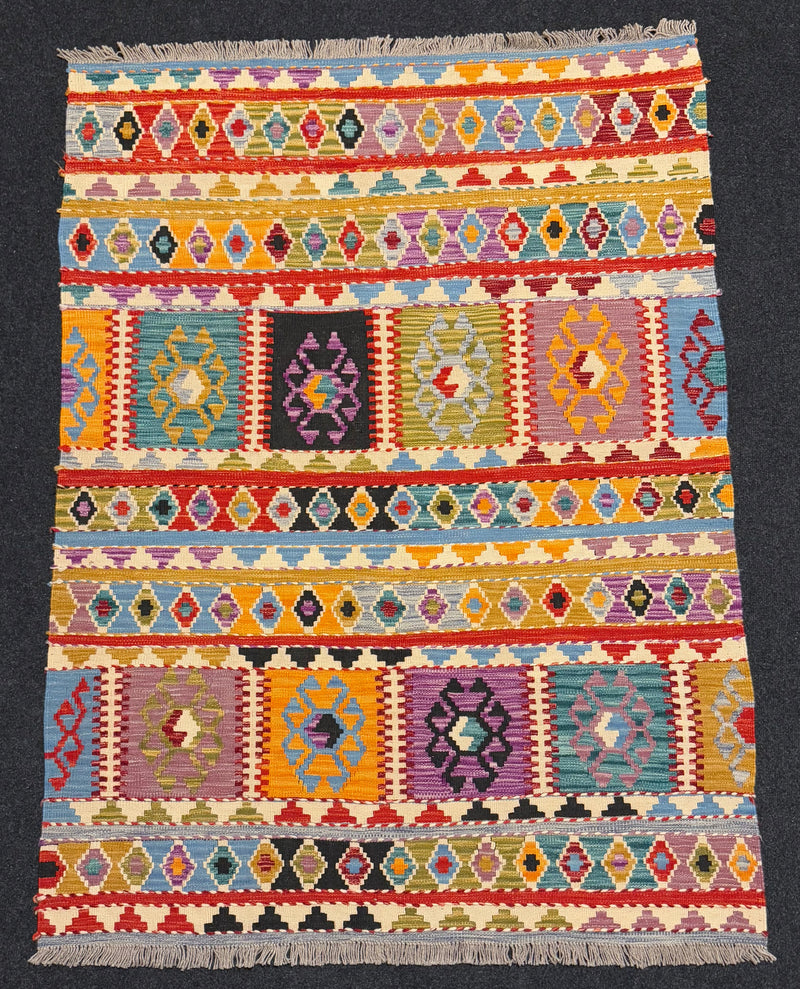 Handvävd Ull kelimmatta - 168 x 125 cm