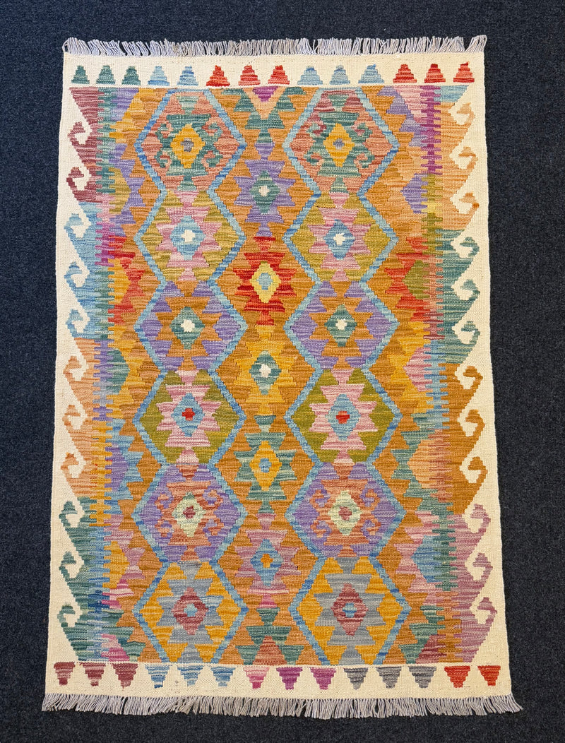 Handvävd Ull kelimmatta - 149 x 100 cm