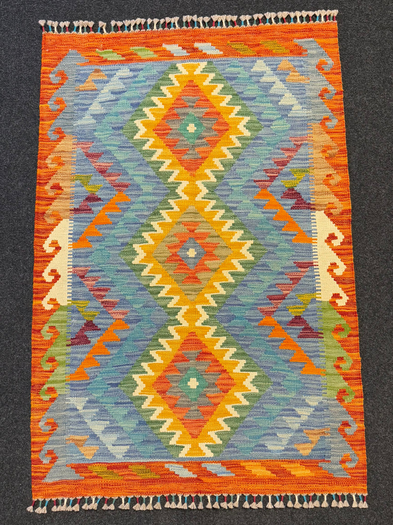 Handvävd Ull kelimmatta - 120 x 80 cm