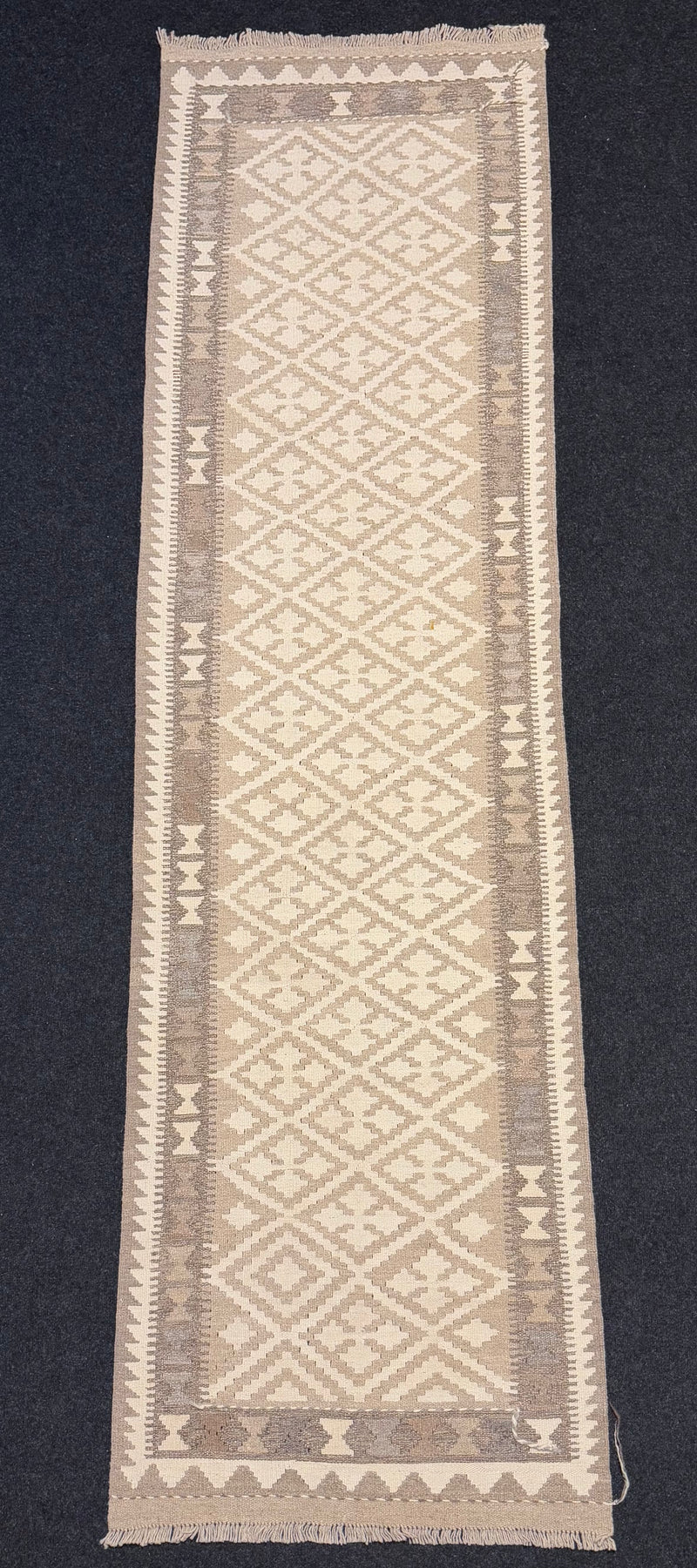 Handvävd Ull kelimmatta - 303 x 80 cm