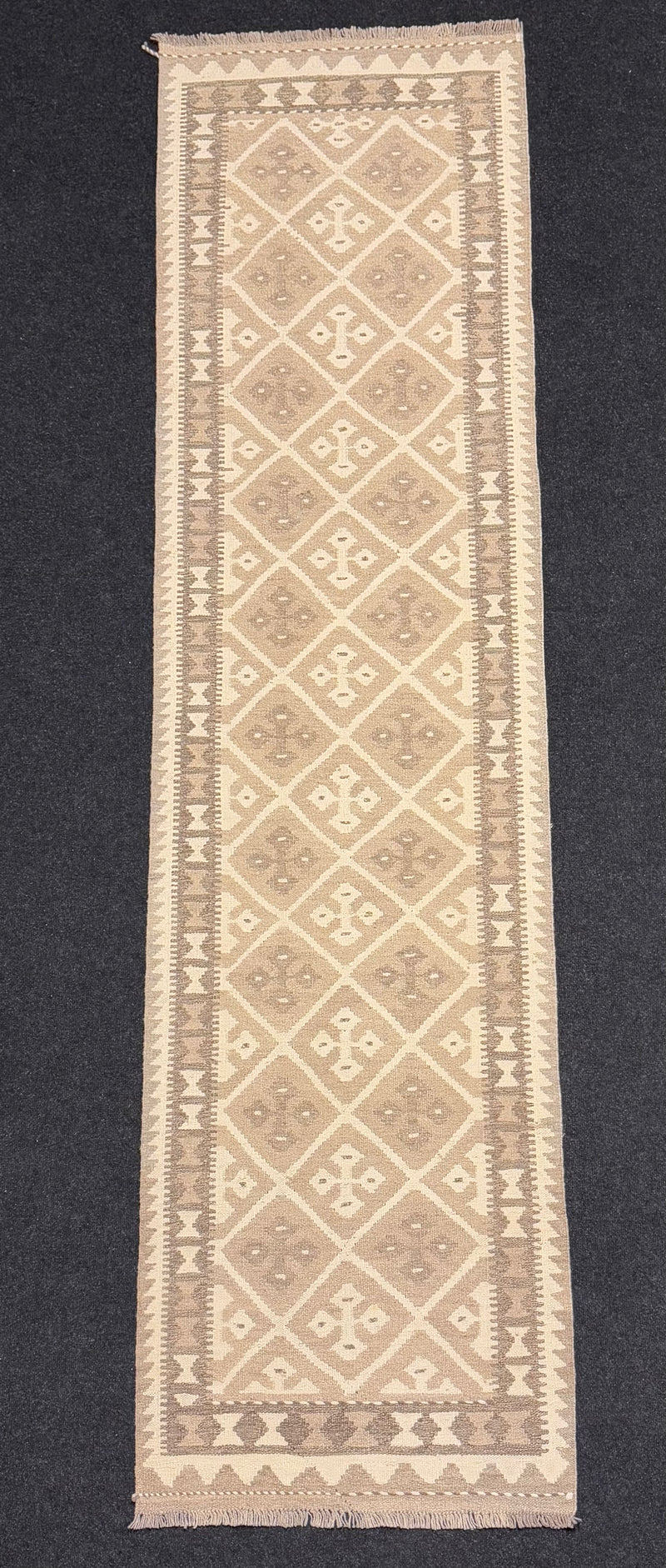 Handvävd Ull kelimmatta - 287 x 73 cm
