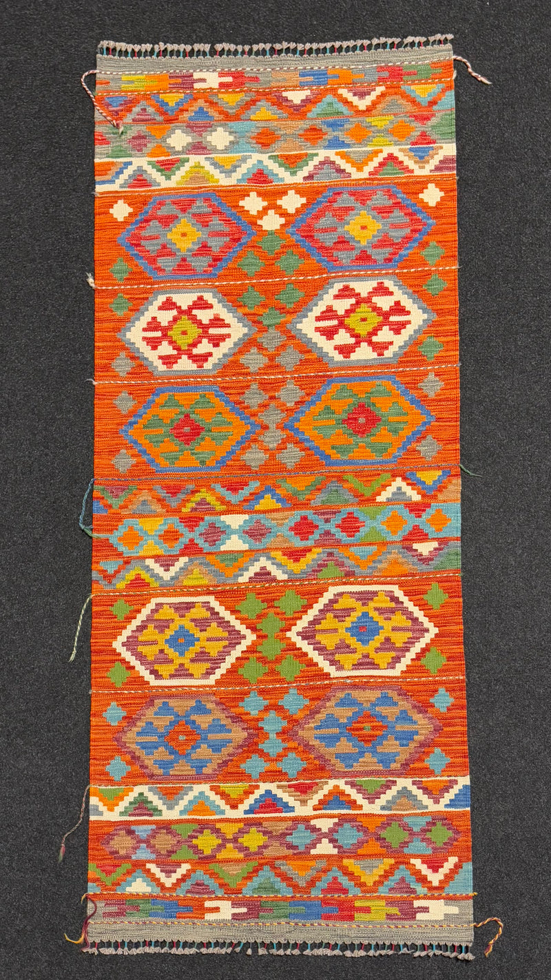 Handvävd Ull kelimmatta - 197 x 80 cm