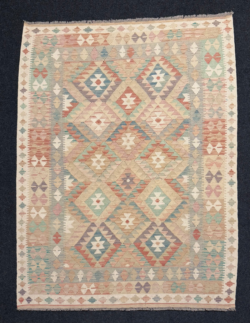 Handvävd Ull kelimmatta - 207 x 155 cm