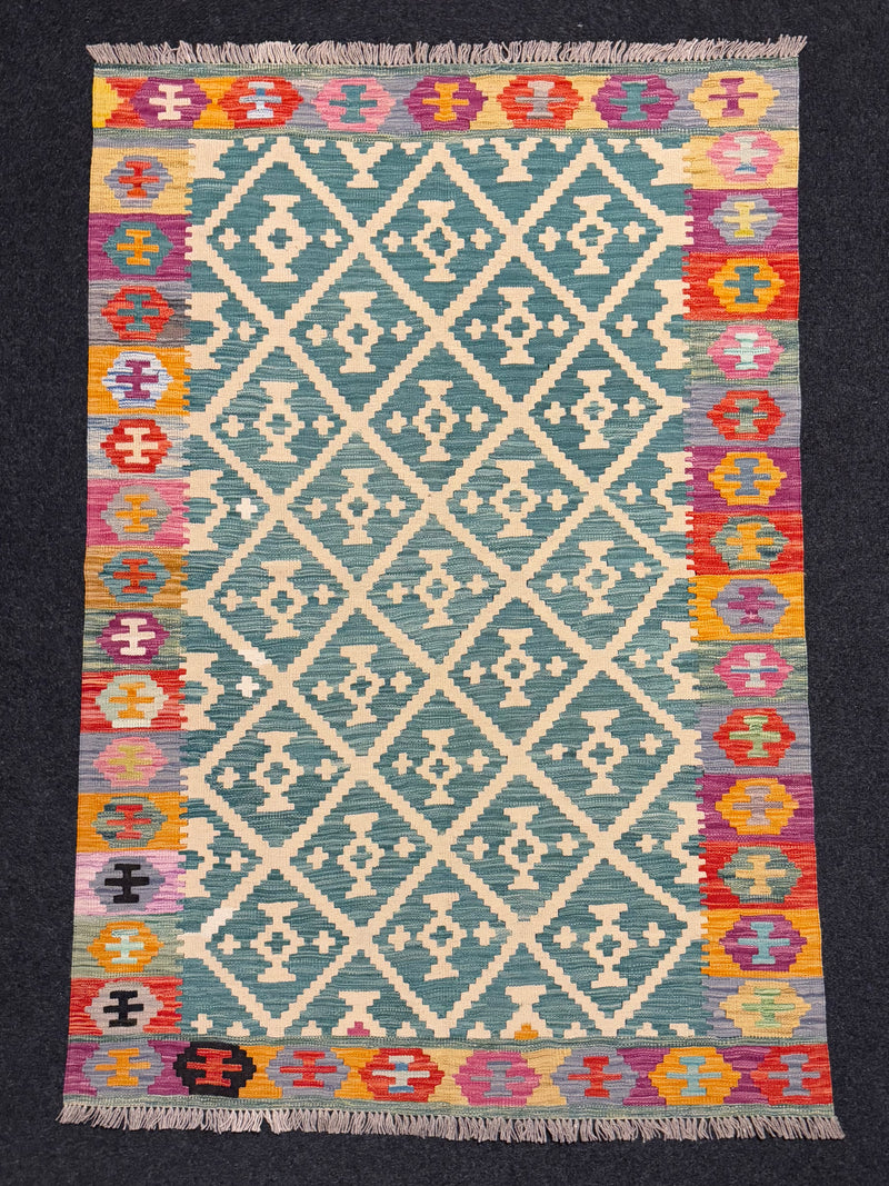 Handvävd Ull kelimmatta - 176 x 128 cm