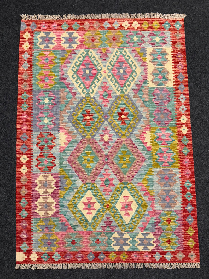 Handvävd Ull kelimmatta - 183 x 129 cm