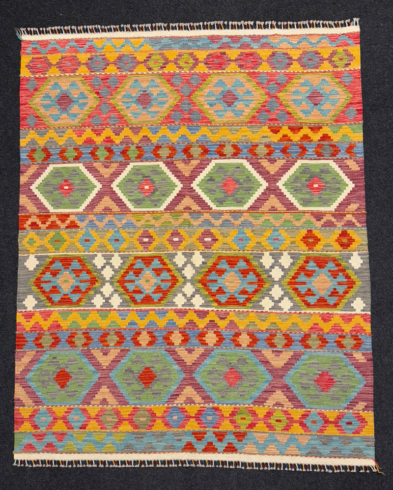 Handvävd Ull kelimmatta - 198 x 158 cm