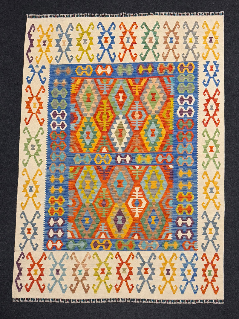 Handvävd Ull kelimmatta - 244 x 176 cm