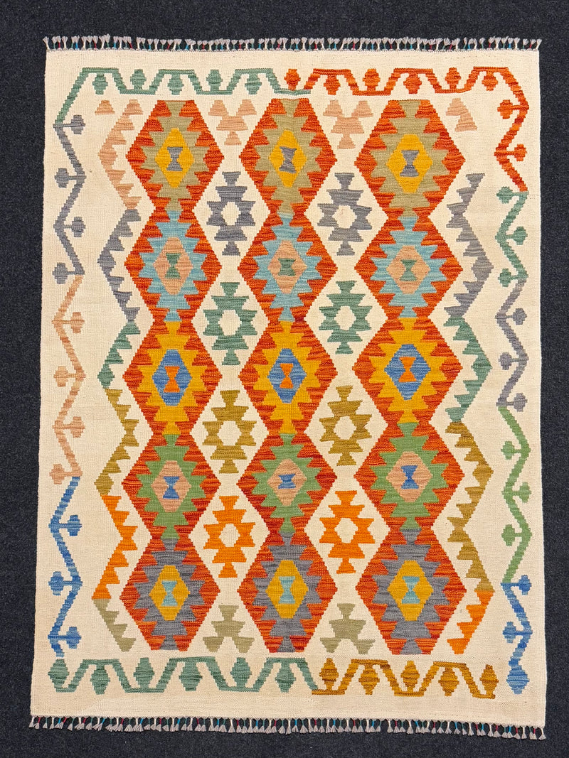 Handvävd Ull kelimmatta - 169 x 127 cm