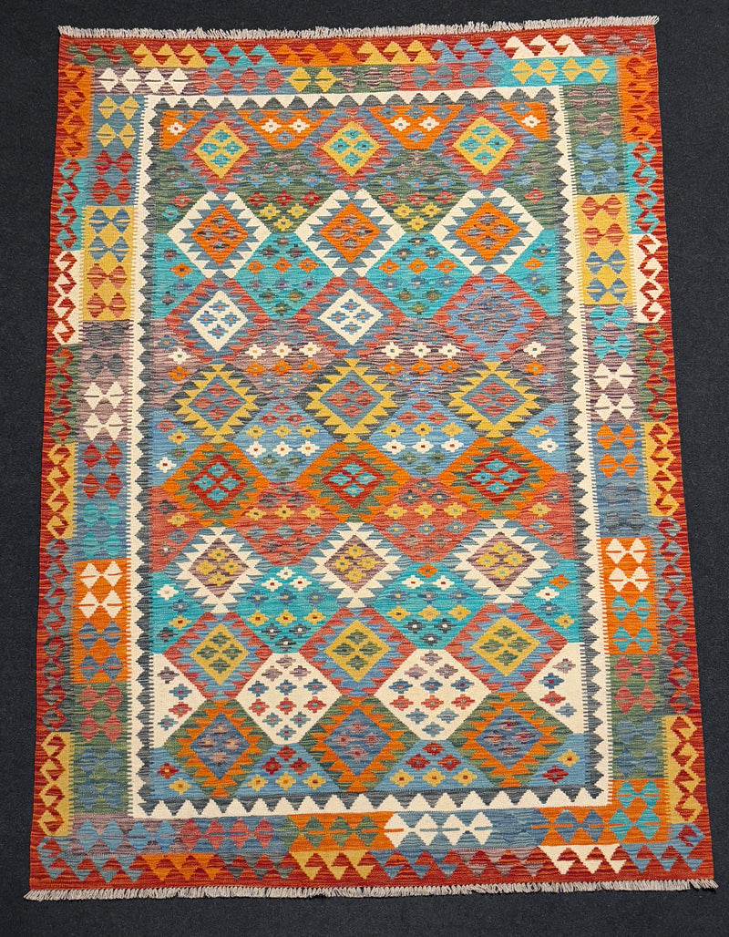 Handvävd Ull kelimmatta - 293 x 209 cm