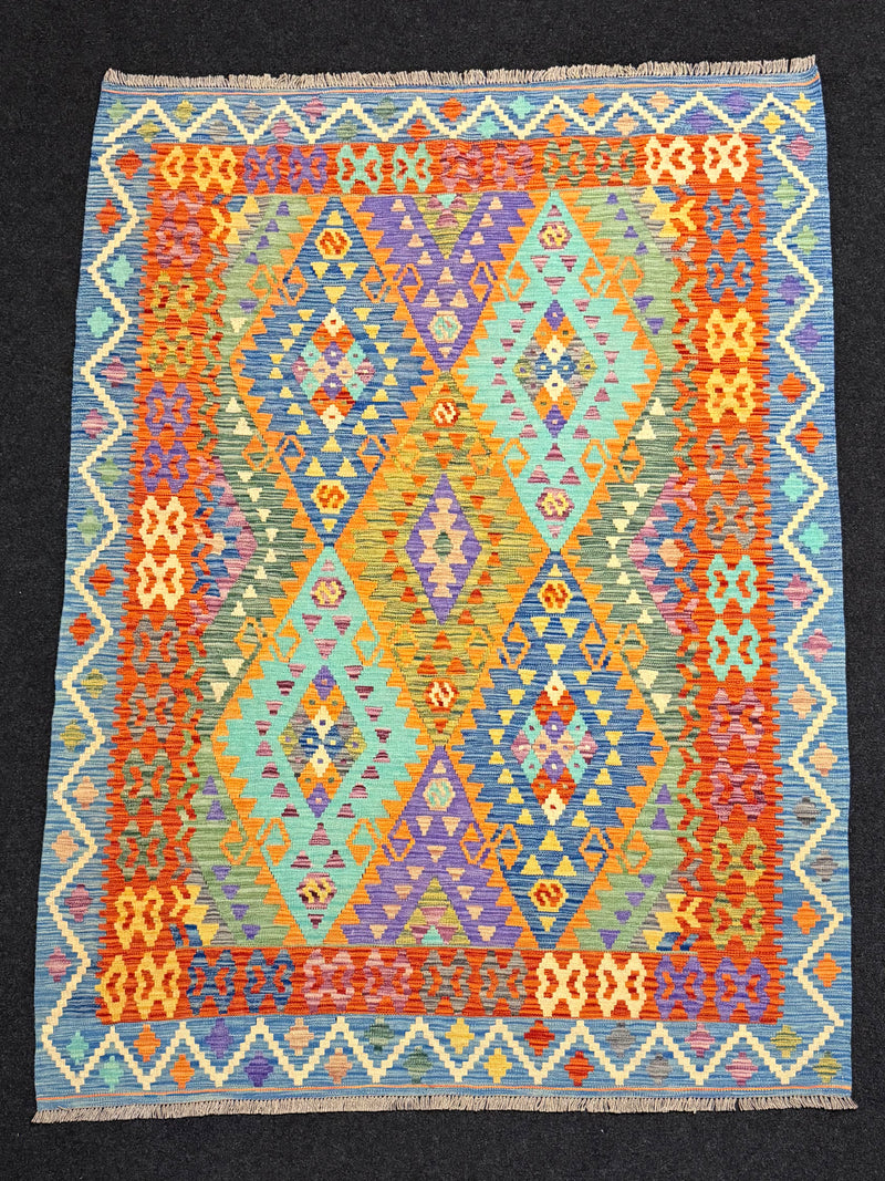 Handvävd Ull kelimmatta - 235 x 173 cm