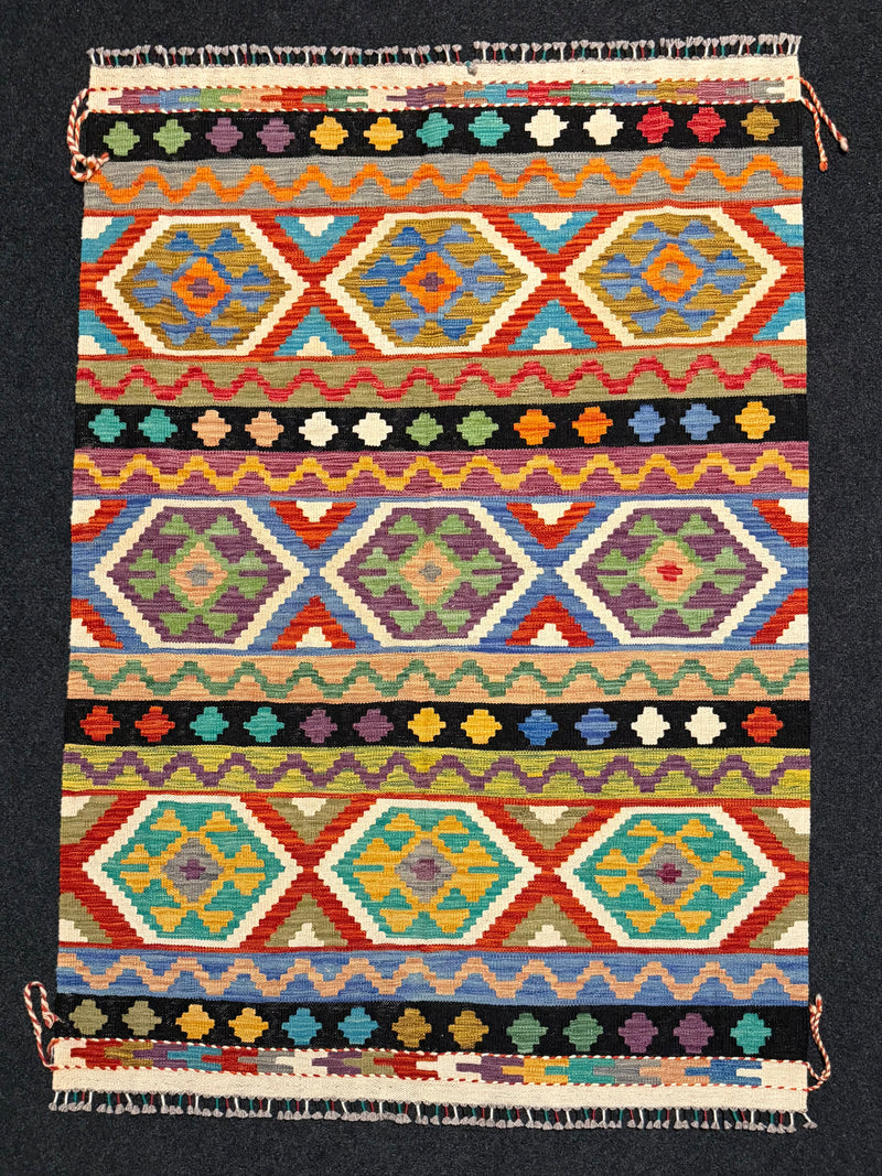 Handvävd Ull kelimmatta - 180 x 126 cm