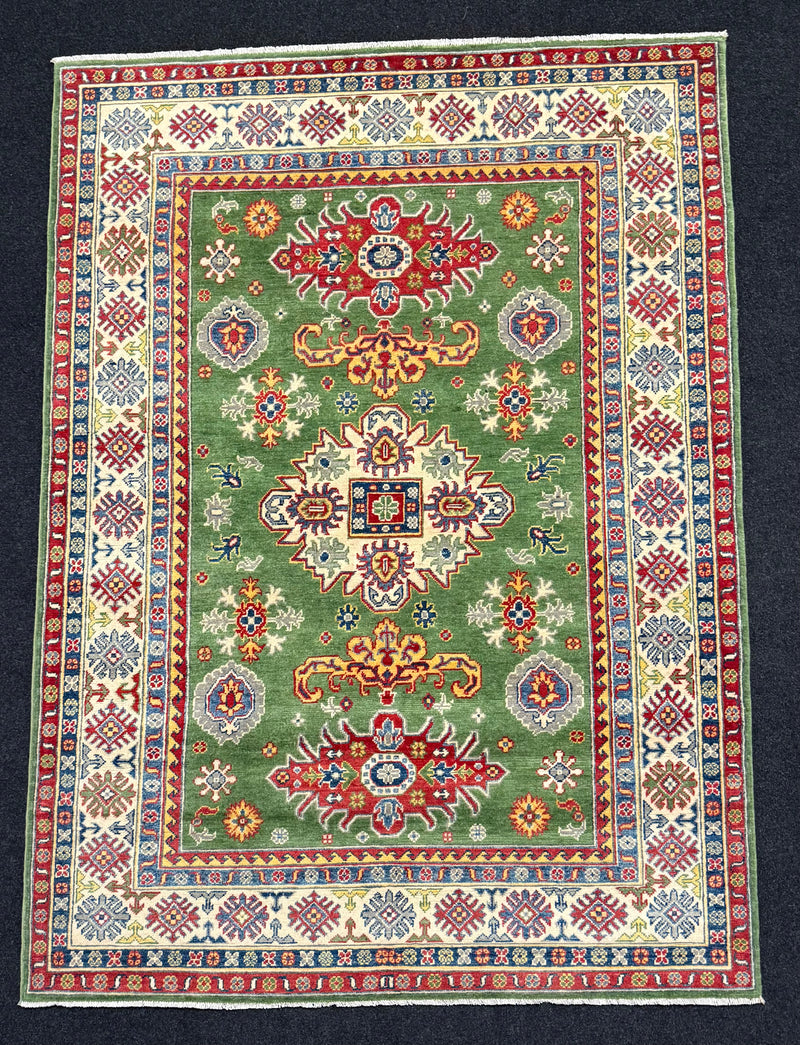 Handknuten Kazak‑matta — 207 × 149 cm