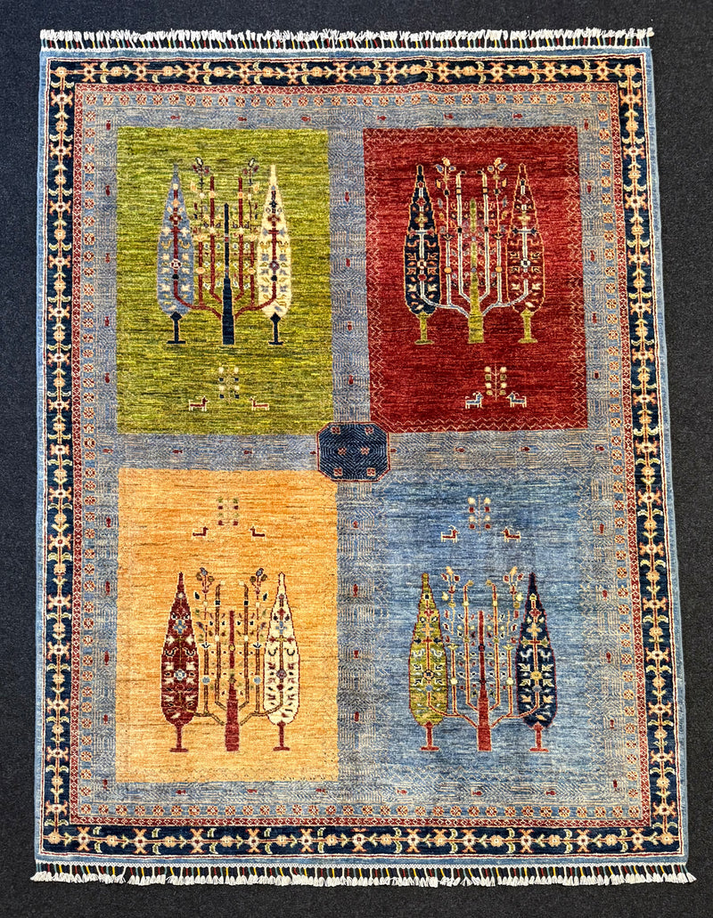 Fine Ziegler Gabbeh”‑matta med designen “Tree of Life — 200 × 152 cm