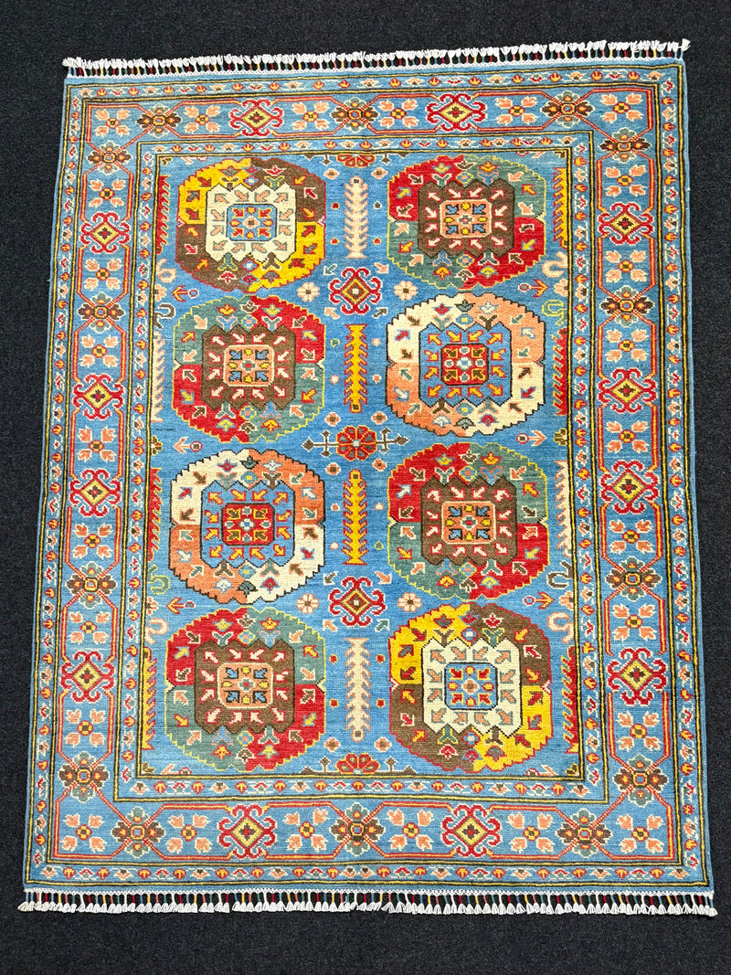 Handknuten Kazak‑matta — 170 × 131 cm