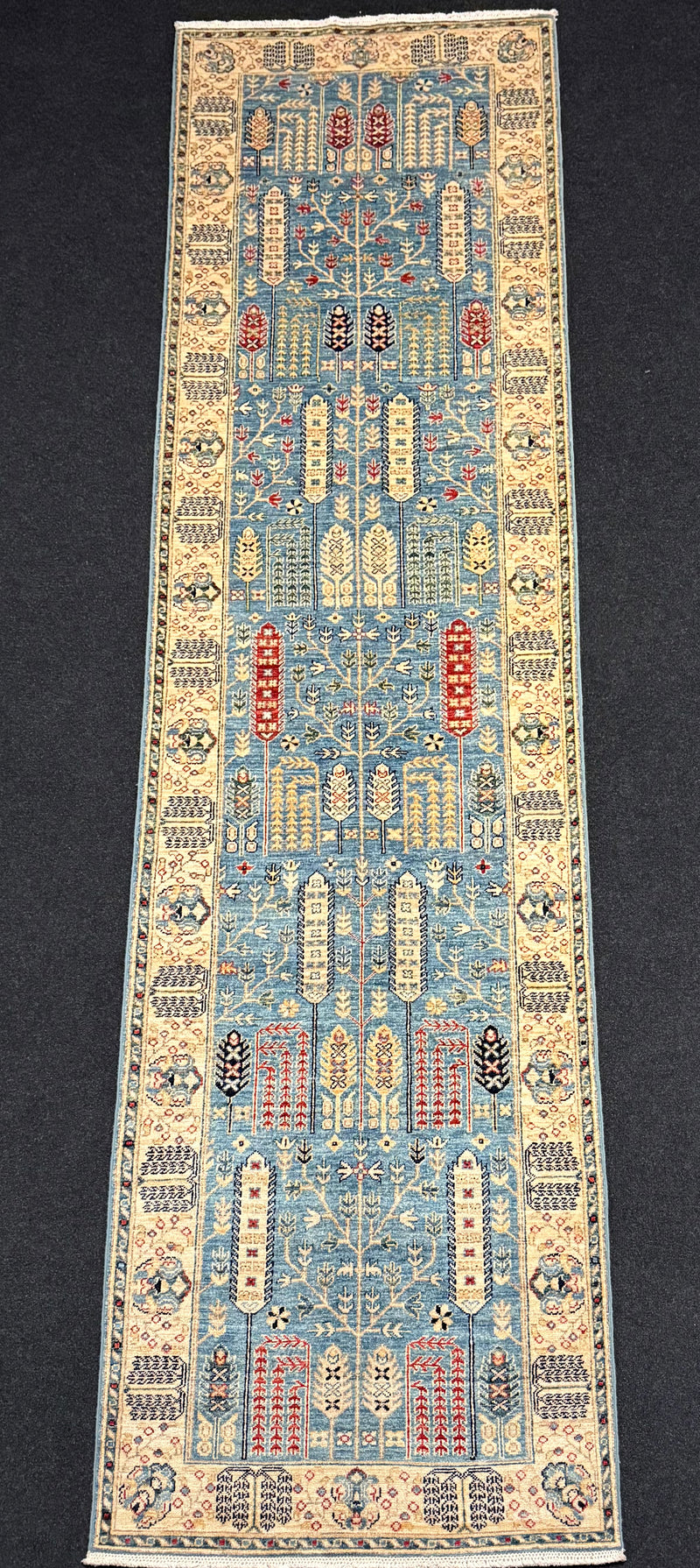 Fine Ziegler Handknuten Matta — 390 × 98 cm