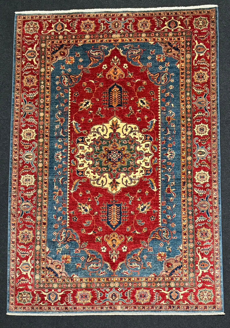 Handknuten fine Kazak‑matta — 264 ×183 cm