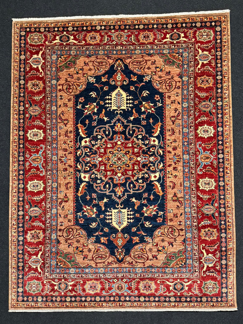 Handknuten fine Kazak‑matta — 253 ×193 cm