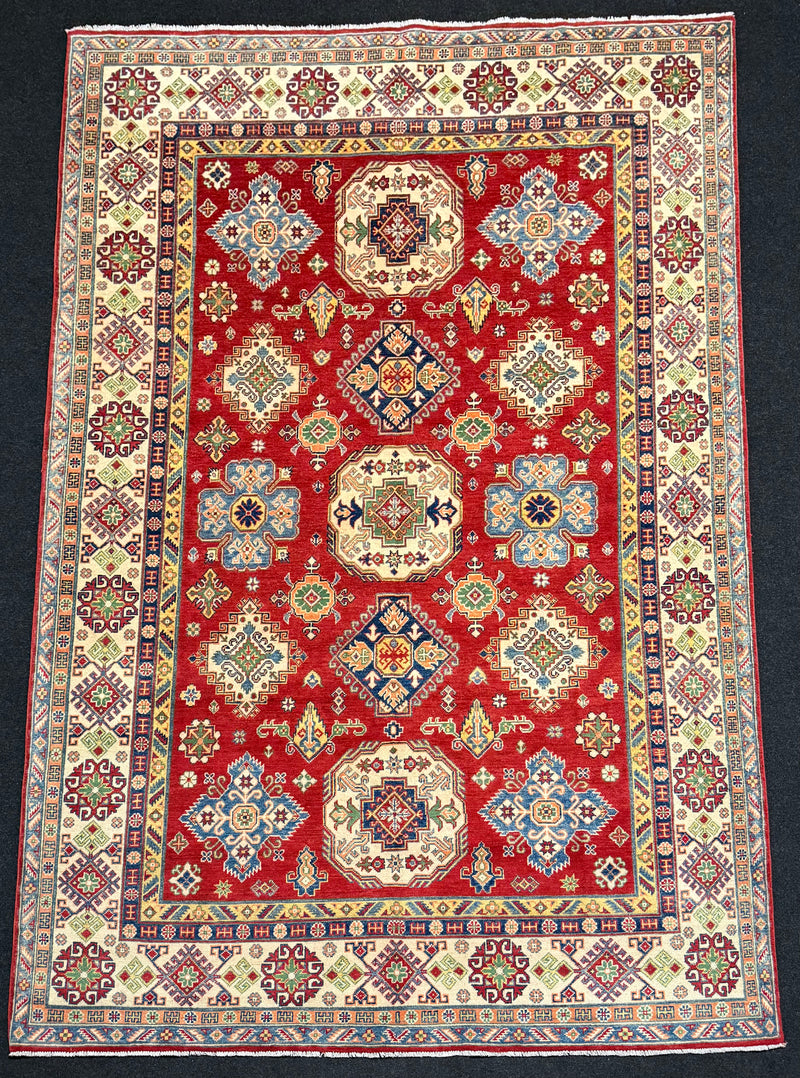 Handknuten fine Kazak‑matta — 299 ×200 cm
