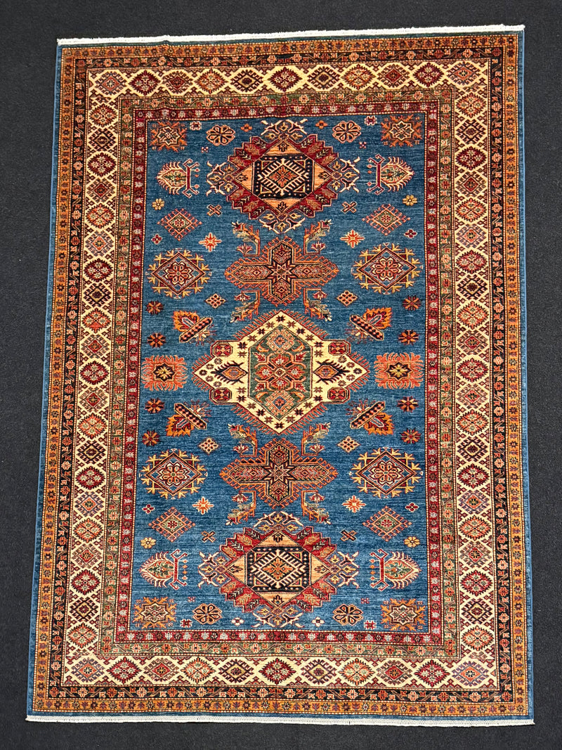 Handknuten fine Kazak‑matta — 289 ×203 cm