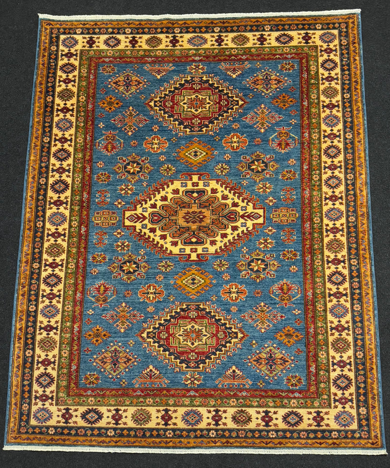 Handknuten fine Kazak‑matta — 230×178 cm