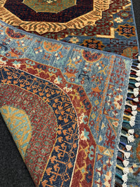 Handknuten fine Mamlook‑matta — 293 × 82 cm