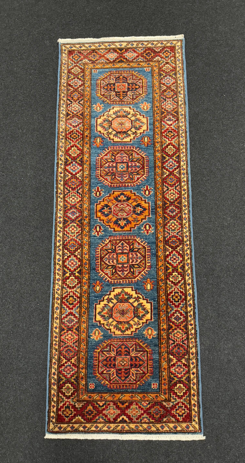 Handknuten fine Kazak‑matta — 179 × 63 cm