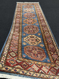 Handknuten fine Kazak‑matta — 179 × 63 cm