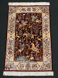 Lyxig Bambu Silk-Figural Matta - 180 x 120 cm