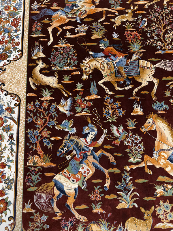 Lyxig Bambu Silk-Figural Matta - 180 x 120 cm