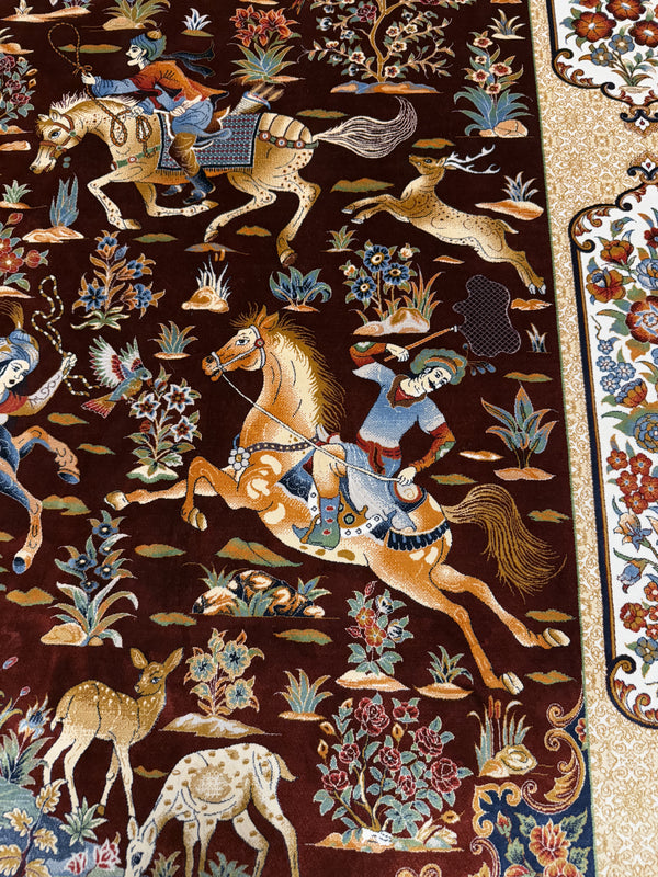 Lyxig Bambu Silk-Figural Matta - 180 x 120 cm