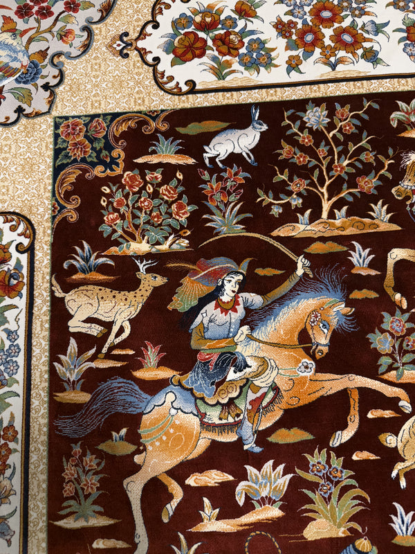 Lyxig Bambu Silk-Figural Matta - 180 x 120 cm