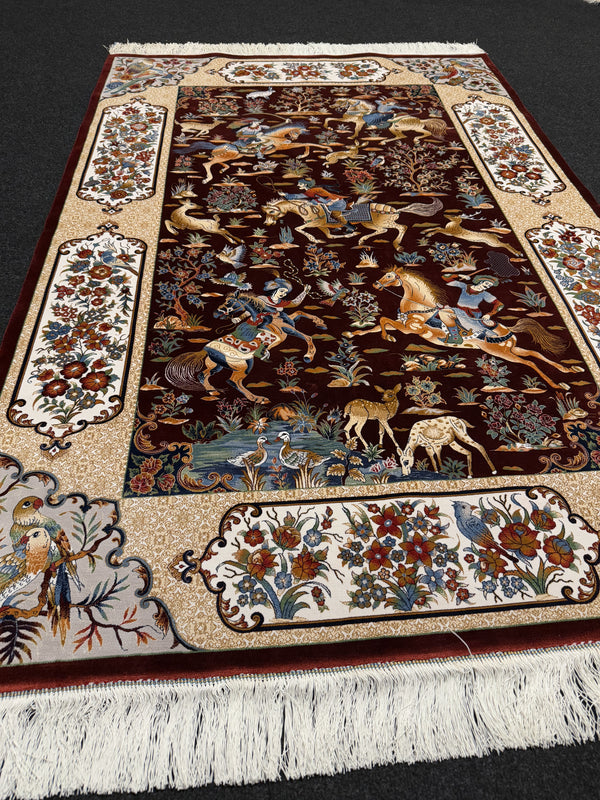 Lyxig Bambu Silk-Figural Matta - 180 x 120 cm