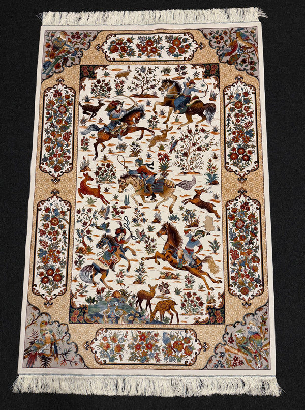 Lyxig Bambu Silk-Figural Matta - 180 x 120 cm