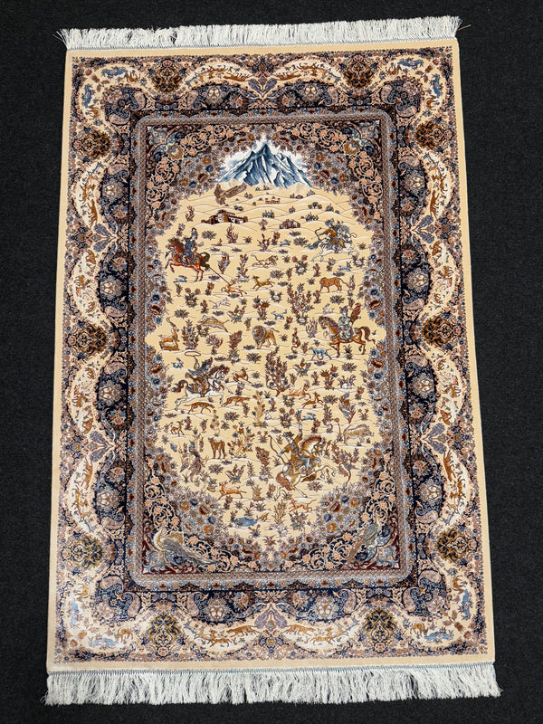 Lyxig Bambu Silk-Figural Matta - 180 x 120 cm