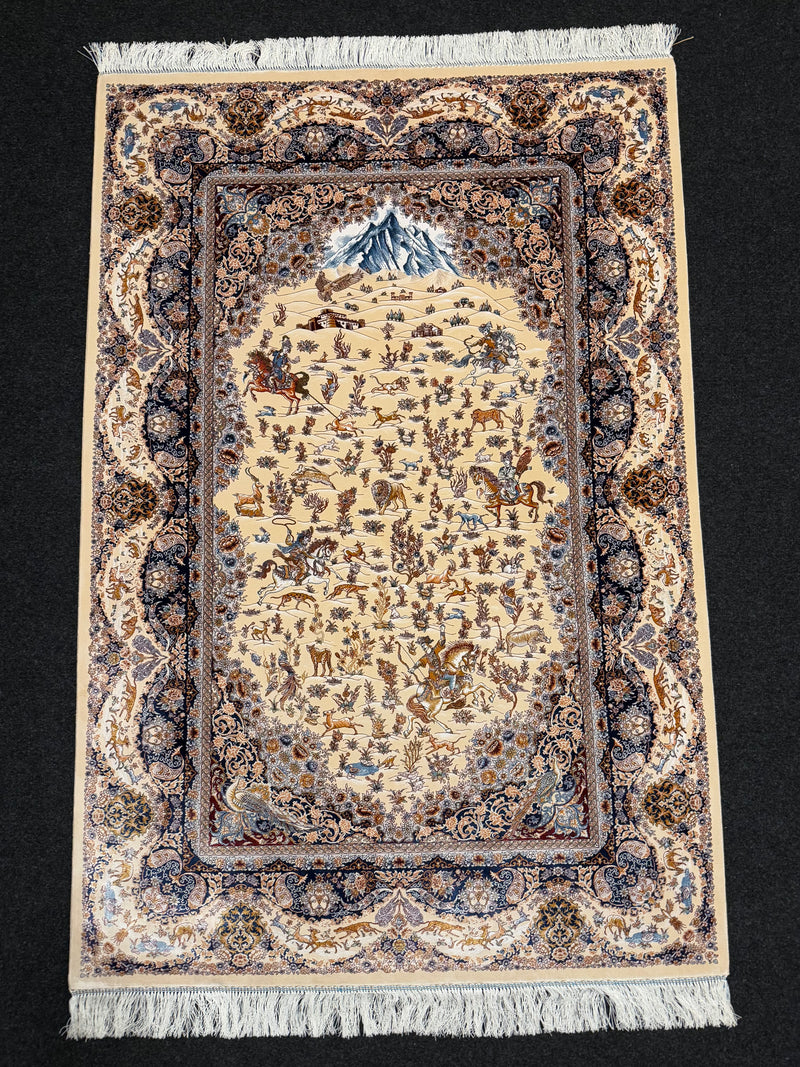 Lyxig Bambu Silk-Figural Matta - 180 x 120 cm