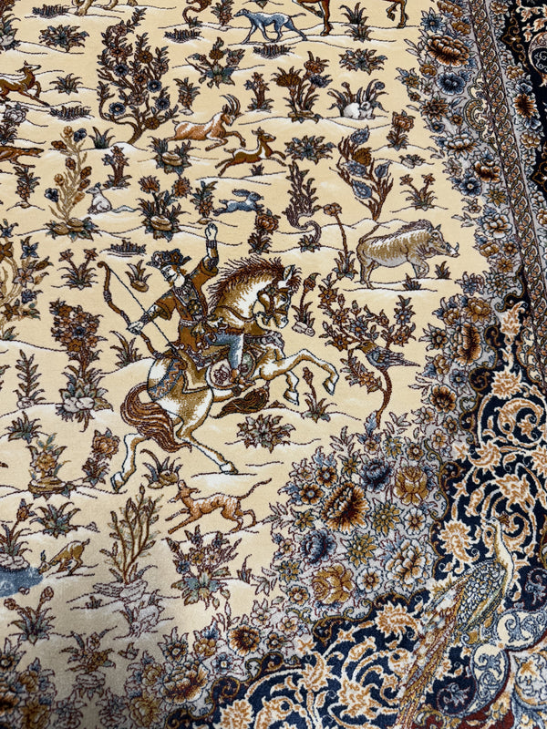 Lyxig Bambu Silk-Figural Matta - 180 x 120 cm