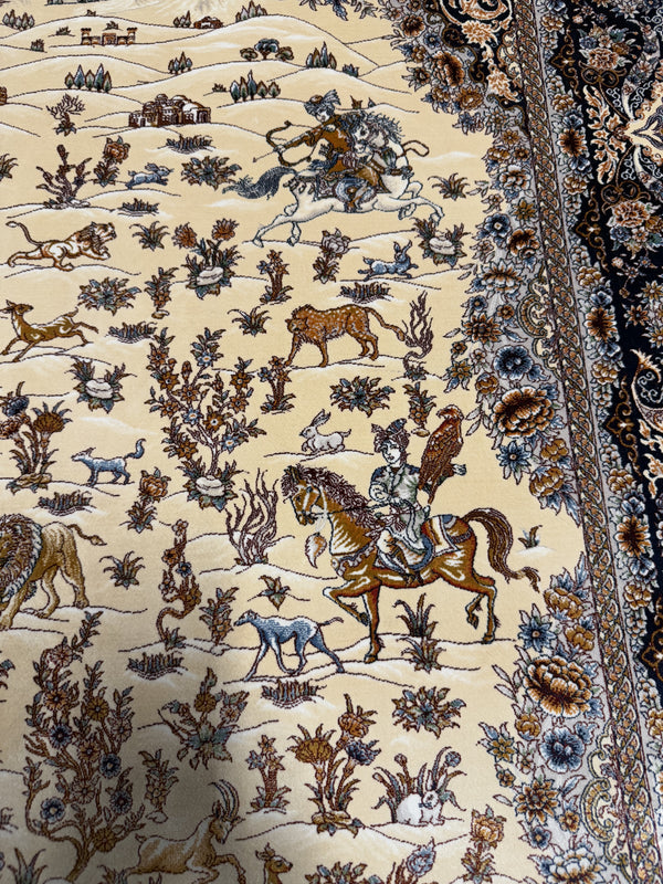 Lyxig Bambu Silk-Figural Matta - 180 x 120 cm